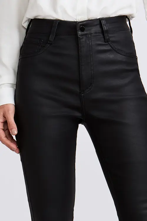 Calça Sarja Resinada Skinny Eleni Feminina CLE5249