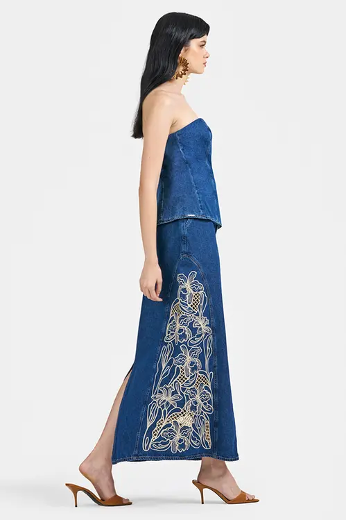 Saia Jeans Hiper Midi SJ5443