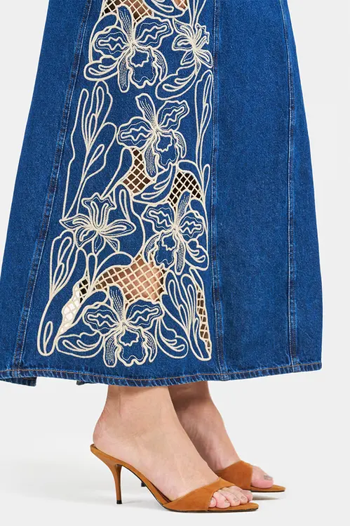 Saia Jeans Hiper Midi SJ5443