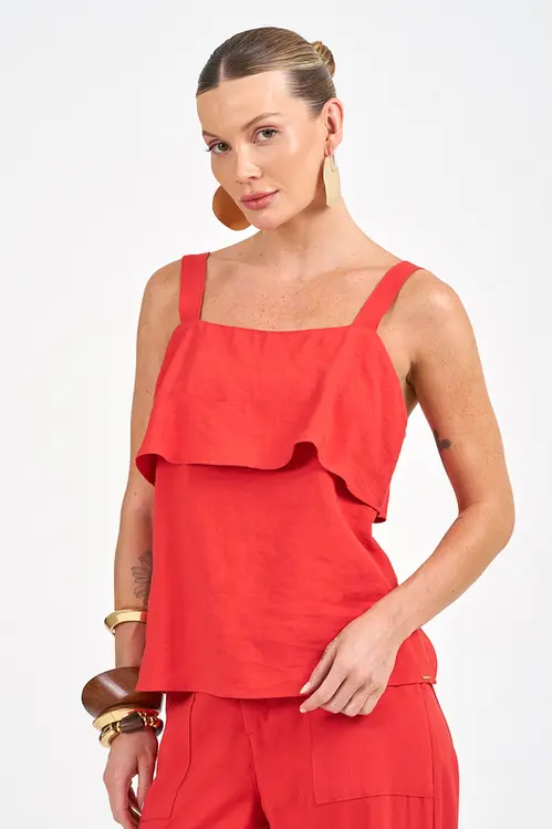 Regata em Viscose Sarjada Feminina RP5403