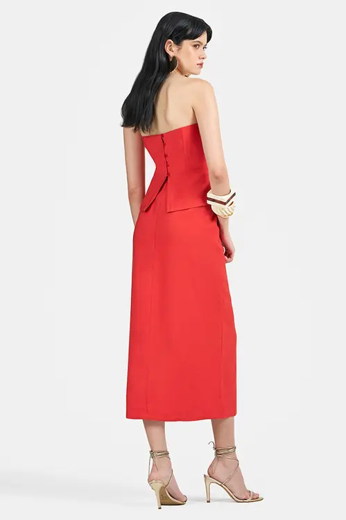 Saia Midi de Viscose Sarjada Feminina SP5401