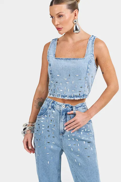 Calça JeansWide Leg Bruna CJM5641