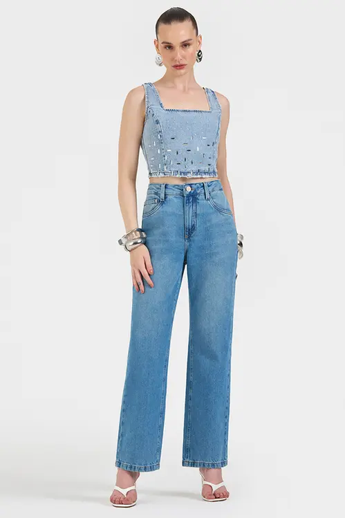 Calça Jeans Maria Reta CJM5491