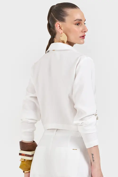 Camisa com Bordado Feminino YP5465