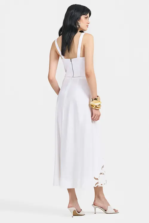 Saia de Linho com Bordado Feminino SP5459