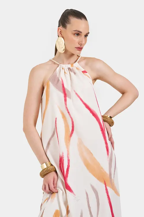 Vestido Estampado Longo Feminino VP5585