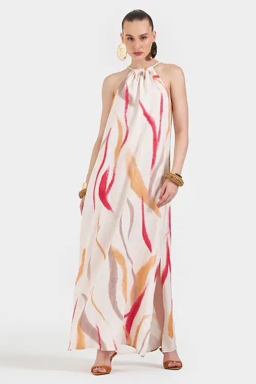 Vestido Estampado Longo Feminino VP5585