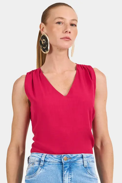 Regata de Viscose com Franzido Ombro RP5625