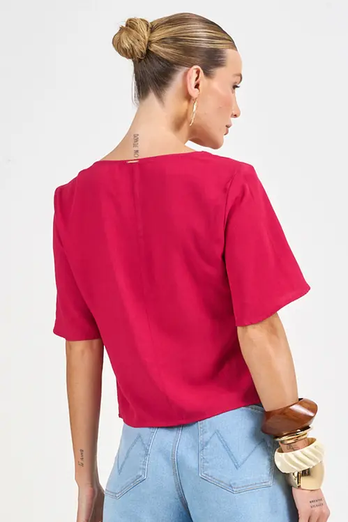 Blusa de Viscose Manga Godê Feminina BP5619