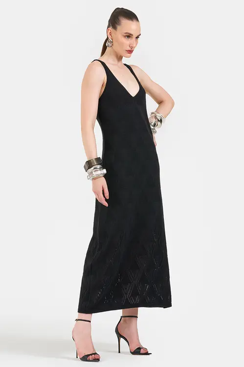 Vestido Regata de Tricot Midi Feminino VM5333