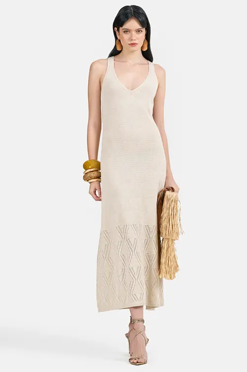 Vestido Regata de Tricot Midi Feminino VM5333