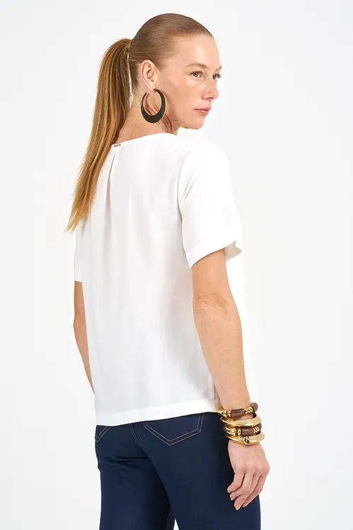 Blusa de Viscose Básica Feminina BP5621