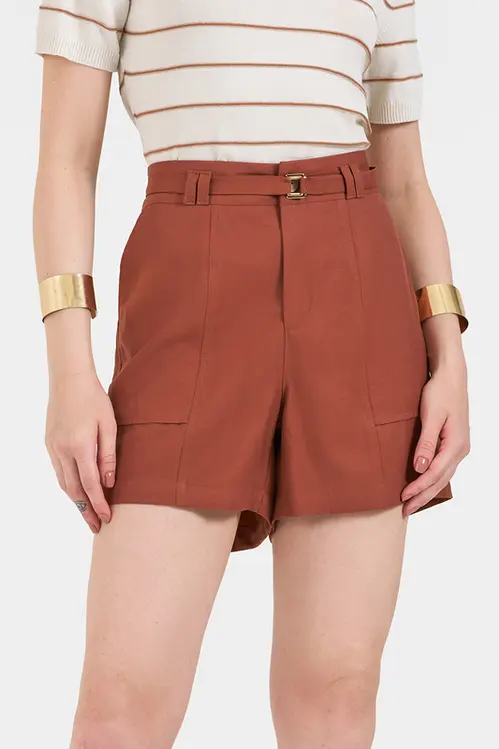 Bermuda de Alfaiataria em Viscose Feminina HP5267