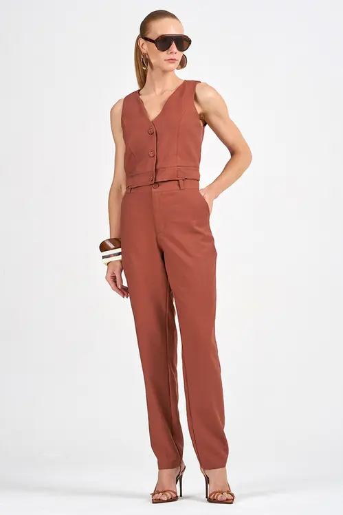 Calça Plana de Alfaiataria Feminina CPA5511