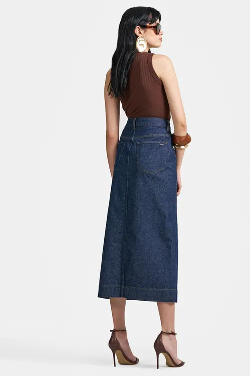 Saia Jeans Super Midi Feminina SL5509