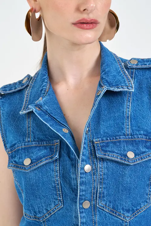 Macacão Jeans Feminino MAC5665