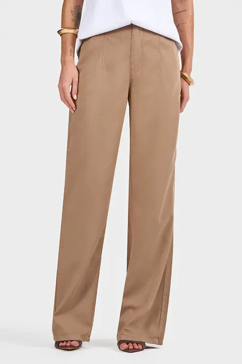 Calça Sarjada Wid Leg Bruna Feminina CSM5555