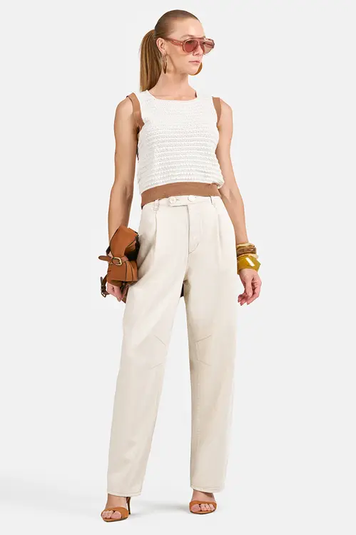 Regata de Tricot Bicolor Feminino RM5329