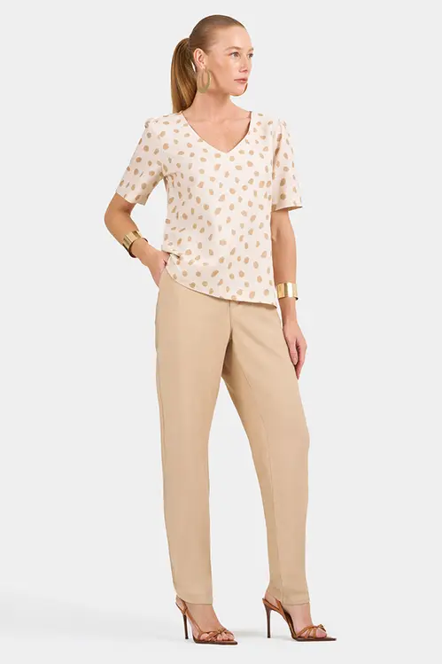 Calça de Alfaiataria Sarjada Feminina CPA5371