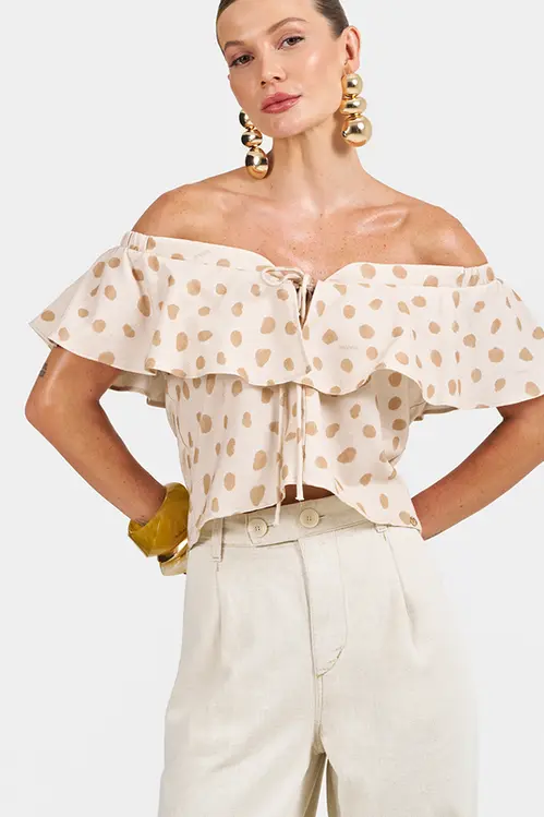 Blusa Estampada Ciganinha Feminina BP5649