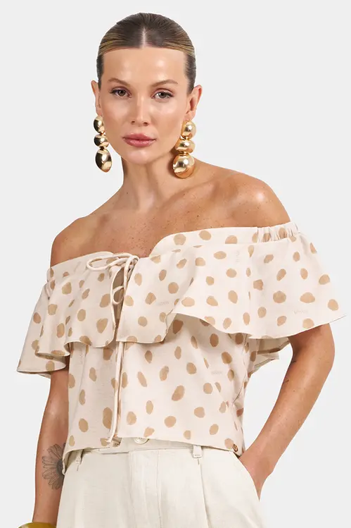 Blusa Estampada Ciganinha Feminina BP5649