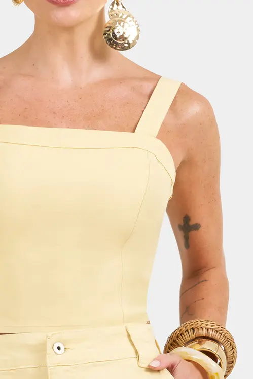 Top Cropped de Viscose Feminino WP5265