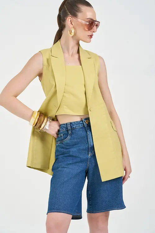 Colete de Linho Feminina KP5475