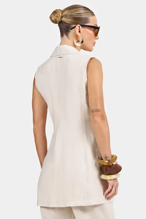 Colete Alongado em Viscose Feminino KP5275