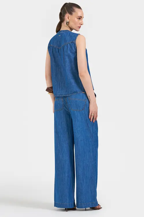 Calça Jeans Pantalona Feminina CJM5233