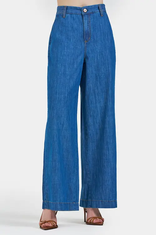 Calça Jeans Pantalona Feminina CJM5233