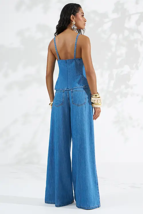 Blusa Jeans com Liocel com Alça Feminina BJ5789