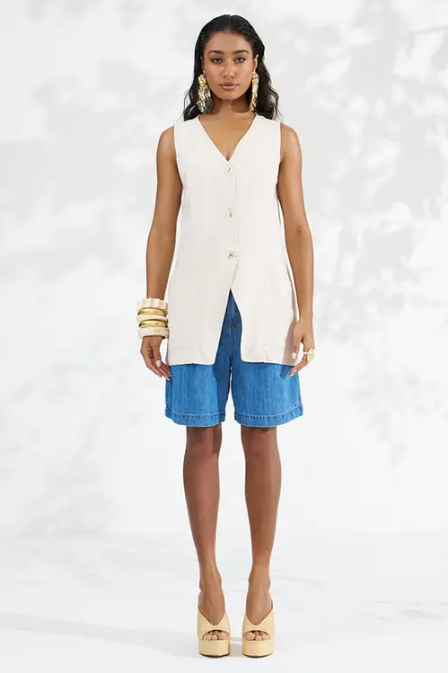 Bermuda Jeans com Liocel Feminina BJM5793