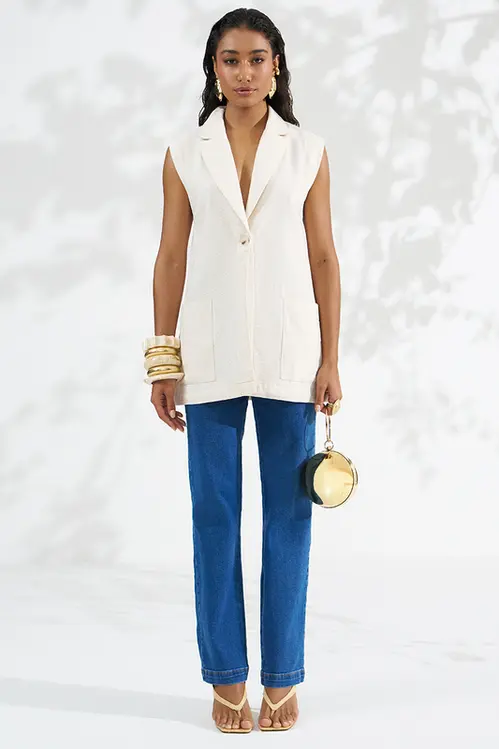 Calça Jeans Reta Clássica Feminina CLR5779