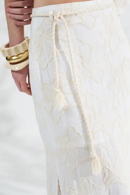 Saia Super Midi com Bordados Feminina SP5909