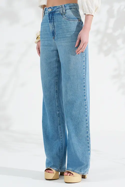 Calça Jeans Wide Leg Stella Feminina CJM5811