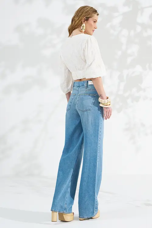 Calça Jeans Wide Leg Stella Feminina CJM5811