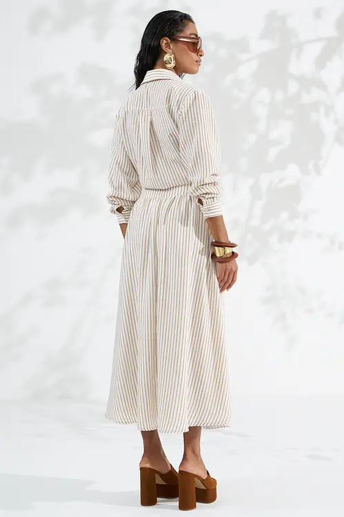 Saia Hiper Midi Listrada Alfaiataria Feminina SP5837