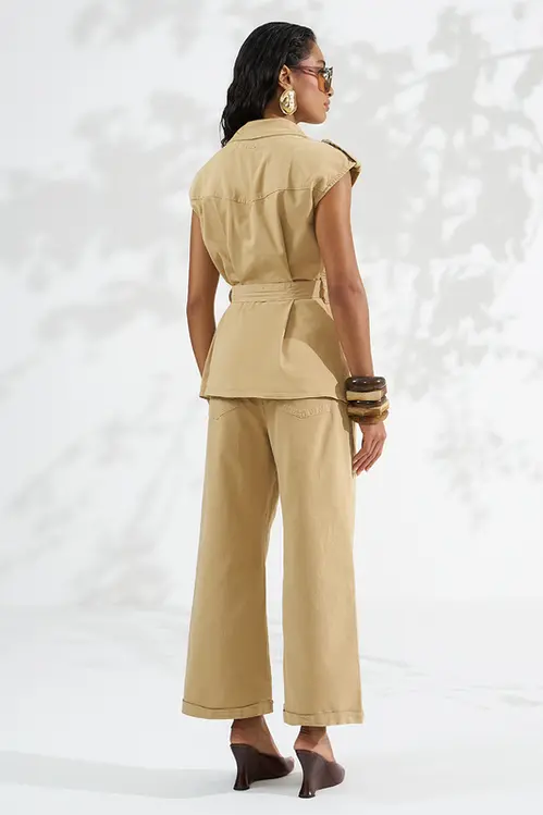 Colete Sarja Alfaiataria Feminina CO5895