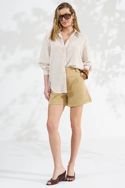 Shorts Sarja Alfaiataria Feminina HLM5829