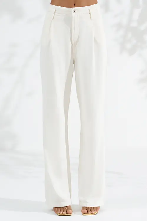 Calça Sarja com Linho Wide Leg Bruna Feminina CSM5749