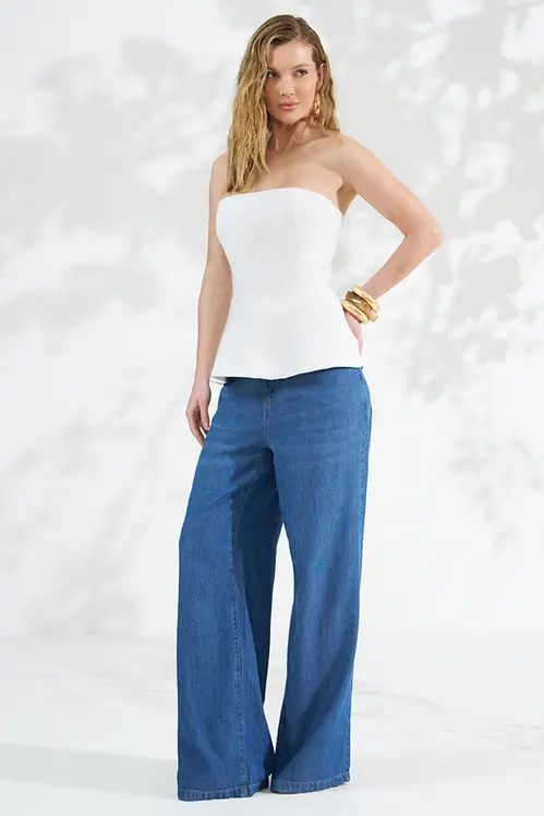 Calça Jeans Touch Lia Jumbo Feminina CJM5893