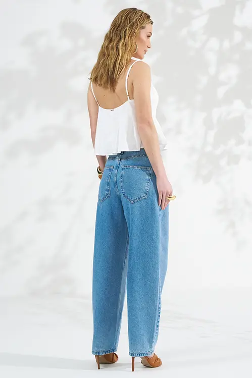 Calça Jeans Barrel Julia Feminina CJM5815