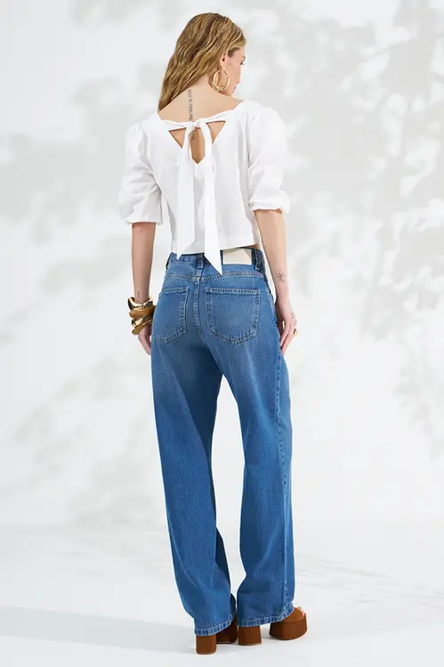 Calça Jeans Wide Leg Bruna Feminina CJM5819