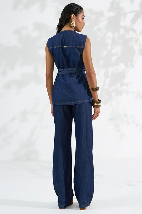 Calça Jeans Wide Leg Stella Feminina CJM5907