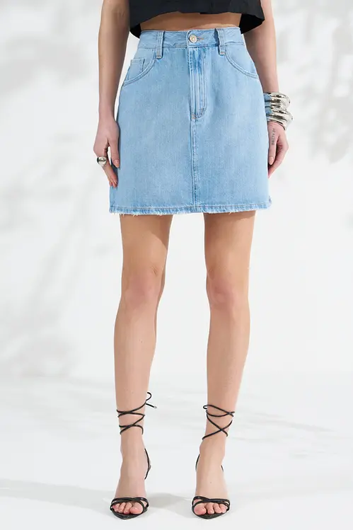 Saia Jeans Curta Feminina SJ5775
