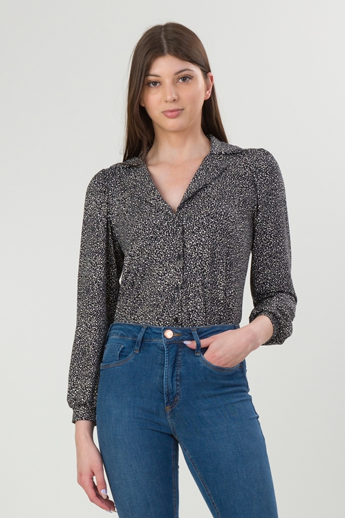 camisa de malha estampada